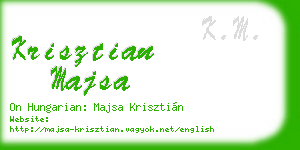 krisztian majsa business card